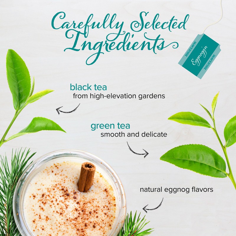 Bigelow Tea Eggnogg'n Black Tea, Caffeinated Tea with Eggnog Flavor,