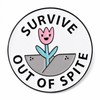 JHCHUYI 1Pcs Survive Out of Spite Enamel Pin, Funny Flower
