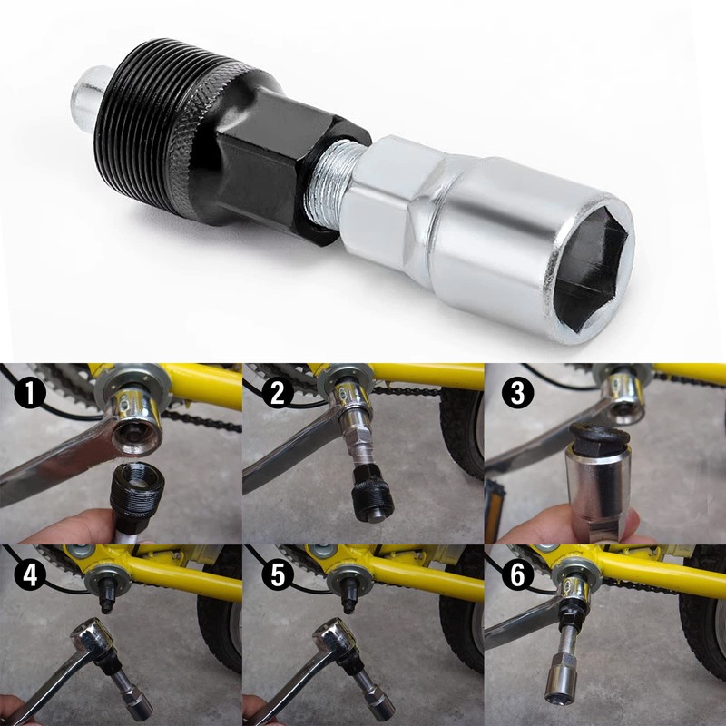 BEAUGIREW Bike Crank Puller Tool Set Bicycle Crank Extractor Arm