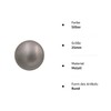 Silver matt slightly curved metal buttons with eyelet (10 pieces)