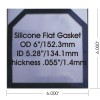 Unbranded 15 pcs High Temp Flat 1.4mm/0.055" Silicone Gasket for