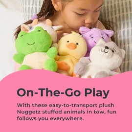 The Petting Zoo Narwhal Stuffed Animal Plushie, Gifts for Kids, Nuggetz Sealife Animals, Blue Narwhal Plush Toy, 6 inches