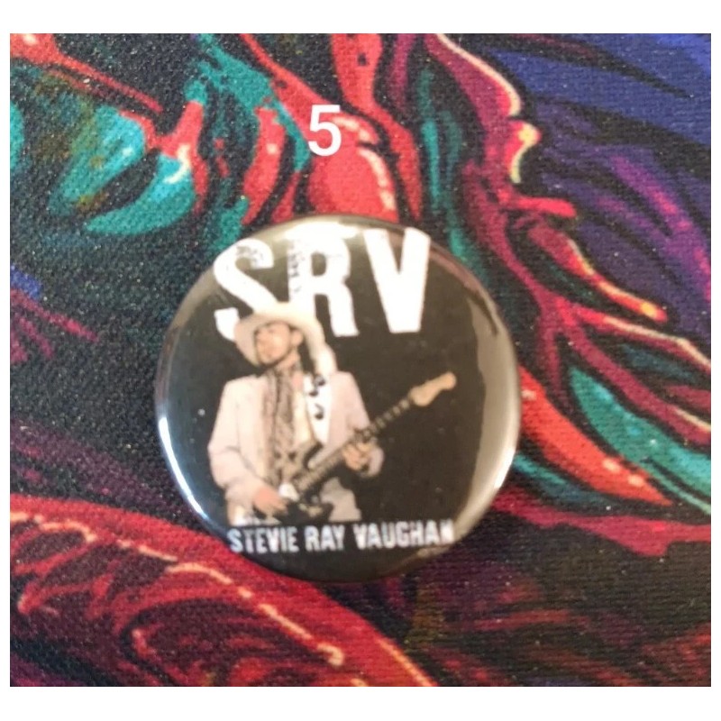 STEVIE RAY VAUGHAN 1" Buttons- Choose Your Button- Blues Rock