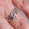 Lotusblütenring, 925 Sterling Silber Lotusring, handgemachter Lotusblütenschmuck, zierliches süßes Geschenk