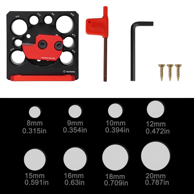KETIPED Adjustable Drill Milling Dowel Round Rod Auxiliary Tool with