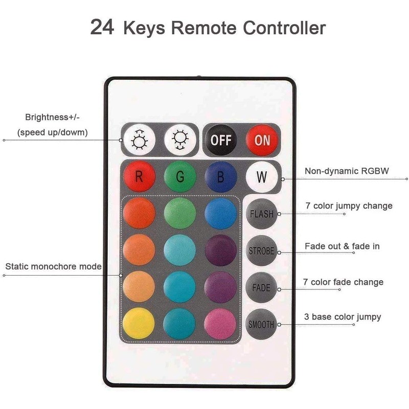 Battery Powered Led Strip Lights, 5050 6M/20FT, Flexible Color Changing