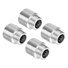 PATIKIL Shower Head Extension Arm, 4 Pack 201 Stainless Steel G1/2 Male to Female Thread 30mm Length Pipe Fitting Shower Head Extender