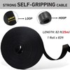 25M 3/4 inch Fastening Cable Ties, Hitotsu Reusable Hook and