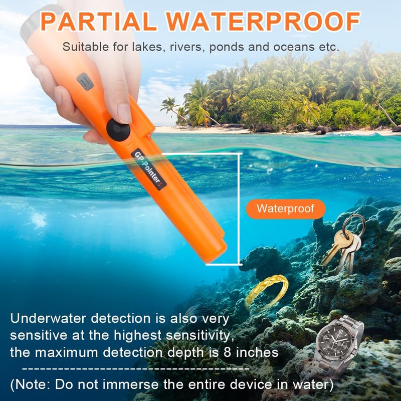 Flintronic Metal Detector Pinpointer, 360° Portable Metal Detector Finder Pinpointer,