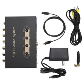 5.1CH Sound Decoder Support ARC Optical Fiber Coaxial Bluetooth Digital Sound System for DTS AC3 100‑240V US Plug