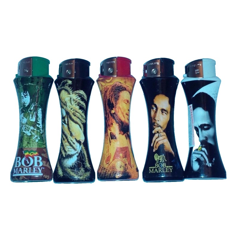 25 x BOB MARLEY CURVE LIGHTER different design Refillable Random