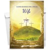 Wife Religious Easter Card - Christian Easter Card - A5