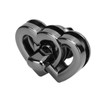 Purse Twist Lock Alloy Double Love Heart Decorative Shinny Handbag
