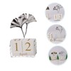 VILLFUL Office Desktop Calendar Wooden Block Calendar for Living Room