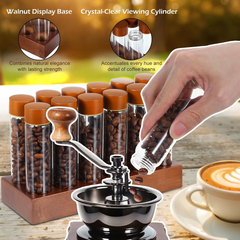 Aphumedc Coffee Bean Storage Canisters Set, 12 Pack Coffee Bean