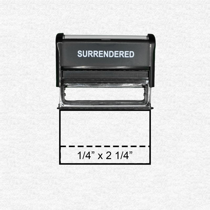 Surrendered Stamp – TxDMV webDEALER Compliant – Essential for Texas