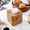 Rattan Cosmetic Tissue Box, Decorative Woven Tissue Holder, Tissue Dispenser