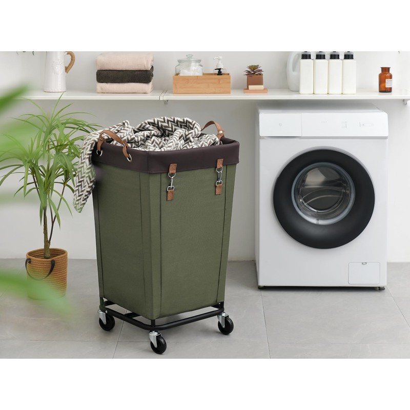 StorageWorks 160L Laundry Basket with Wheels, Large Rolling Hampers for