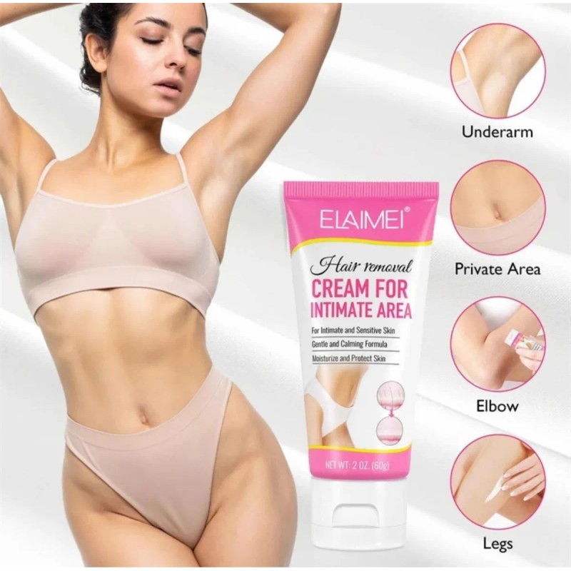 Crema Depiladora Zonas Íntimas Elimina Vello Hidratante