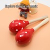 Wuyituart 2 Pcs Maracas Wooden Rattles Shaker Hand Music Instruments