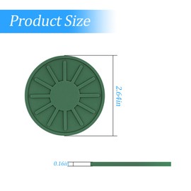 4 Pack Car Coasters for Cup Holder, 2.68 Inch Anti-Slip Silicone Auto Insert Cup Coaster, Non-Slip Vehicle Cup Mats for Women and Men, Interior Accessories Universal for Most Cars, SUV (Green)