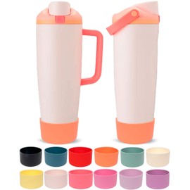 Kaitiaki Silicone Boot for Owala 30oz & 40oz FreeSip Sway Bottles & Tumblers - Non-Slip, Scratch-Resistant, Stability Enhancer, Available in 12 Colors (Nectarine Orange)