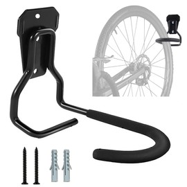 PTZMZB Bike Hangers for Garage, Wall Mount Bike Rack, Space Saving Sturdy Wall Bike Rack, Vertical Bike Rack Holds Up to 77 lbs (35kg) - Bike Storage Rack for Garage.