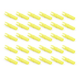 NIKA ARCHERY 30 Pcs Arrow Cams Replacement Cams for Archery ID6.2mm/0.244" Inserts Plastic Replacement Cams for Archery Hunting Yellow