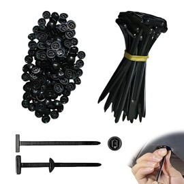 Nevoluxer 100 Stück wiederverwendbare Kabelbinder Schnalle – Nylon Universal Kabelbinder Schnalle, selbstsichernd, robust, Mehrzweck für Auto, Haushalt, Reparatur, Kabelmanagement