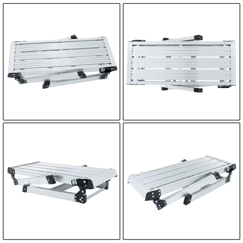 waltyotur Work Platform Aluminum Step Ladder Heavy Duty Foldable Aluminum