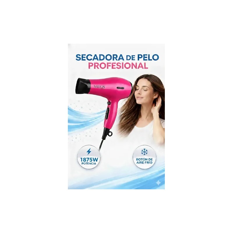 Secadora De Cabello Compacta Salon Beauty C Aire Frio 1875w