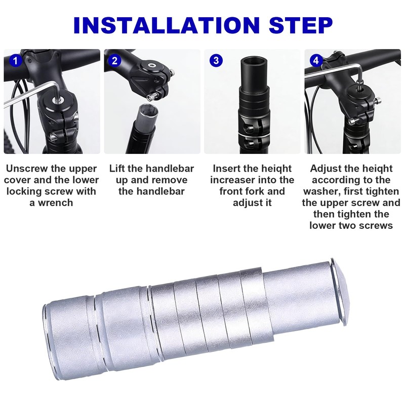 Rthynti Bike Stem Riser, 28.6mm Bike Stem Riser Extender, Bike