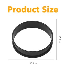 8-Pack Black Metal Egg Rings, Stackable Pancake Forms Set, Non-Stick Breakfast Cooking Molds, for Perfect Round Eggs, Pancakes & English Muffins