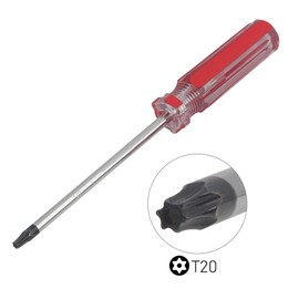 T20 T25 Torx Security Screwdriver Magnetic Tip Non-Slip Handle, 175mm Long Torx Star Screwdriver with Hole
