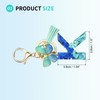 SUIKIHUM Initial Letter Keychains, (1.54"x1.5" Mini Letter Butterfly KeyChain) Resin