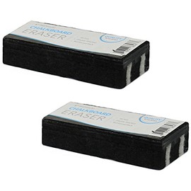 Traditional Chalkboard Eraser, All Felt 6 Inch Premium Quality Chalk Eraser, Set of 2 (2 Pack)