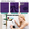 Purple Cloth Napkins, Set of 8,Washable,Iron Free (Violet)