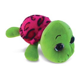 DolliBu Big Eye Plush Sea Turtle Stuffed Animal - Soft Plush Huggable Turtle with Pink Shell, Adorable Plush, Cute Sea Life Cuddle Gifts for Kids & Adults - 6 Toys