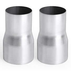 Tongze 2"OD to 2.5"OD Stainless Steel Exhaust Pipe Adapter, 126mm Length Concentric Reducer for Car Exhaust System - 2pcs