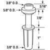 Prime-Line N 7302 Bi-Fold Top Mount Pivot and Guide, 3/8