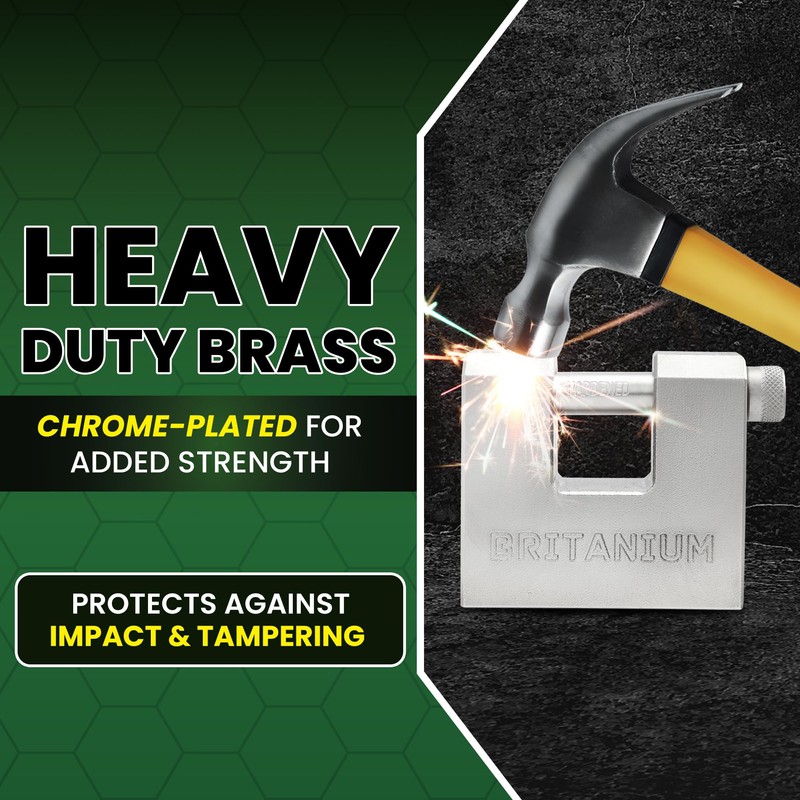 Britanium® BRX74 Heavy Duty Container Lock  with 5 Keys –