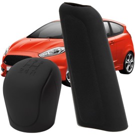 Cubierta de Silicona para Palanca de Cambios de Coche Funda de Freno de Mano Cubierta de Perilla de Cambio Automático, Cubierta Protectora de Freno de Mano Funda para Palanca de Cambios (Negro)
