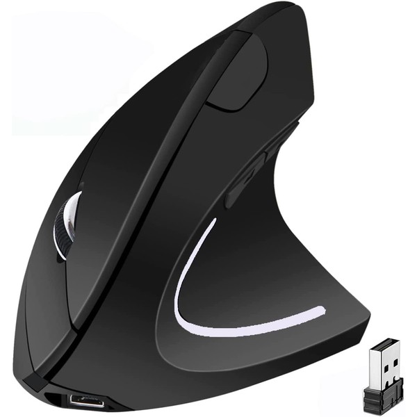 Ergonomic Mouse, High Precision Vertical Wireless Mouse, Rechargeable 2.4GHz Optical