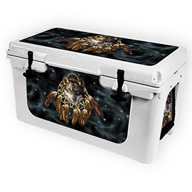 MightySkins (Cooler Not Included) Skin Compatible with RTIC 45 Cooler (2017 Model) - Wolf Dreams | Protective, Durable, and Unique Vinyl Decal wrap Cover | Easy to Apply | Made in The USA