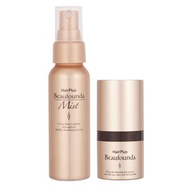 Aderans Hair Plus View Funde Powder (Dark Brown) & View Fan Demist Set for Women Men Thin Hair Conceal Gray Hair Foundation Gray Hair Enhancing Hair Growth Powder