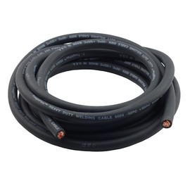WeldingCity 50-ft 4 AWG USA-Made Heavy Duty Welding Cable Highly Flexible Durable EPDM Rubber Jacket 600V -50C-105C Black