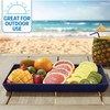 US Acrylic Coastal Plastic Serving Trays (Set of 4) 15”