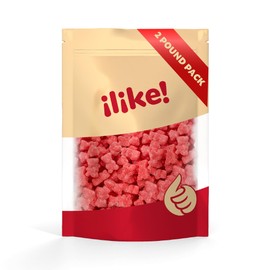 Sour Gummy Bears Candy, Gelatin-Free Pink Tutti-Frutti Teddies, 2-Pound Pack