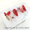 Red Quartz Handmade Nail Tips - Long Square / 레드쿼츠