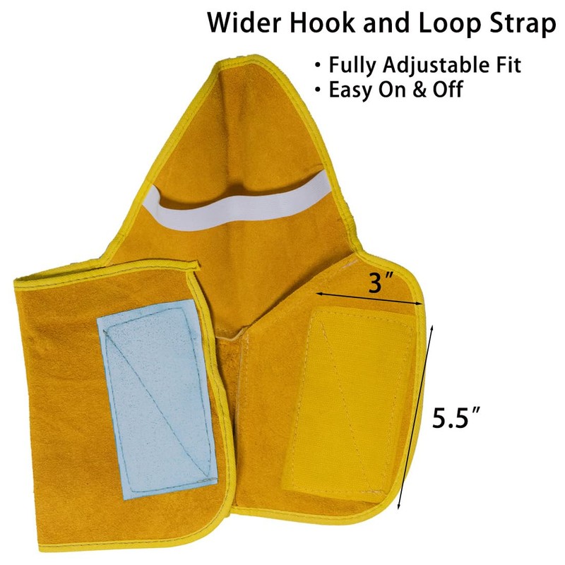 VIDAYA Leather Welding Spats, Welder Shoe Protectors (Short 9", 1